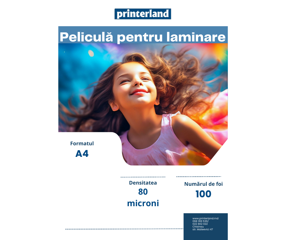 Peliculă pentru laminare A4 80 microni 100 pagini