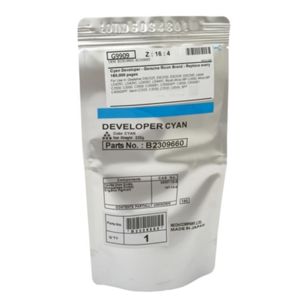 Developer Ricoh MPC2050/2800/3300 (D230-9660) Cyan 225g Original